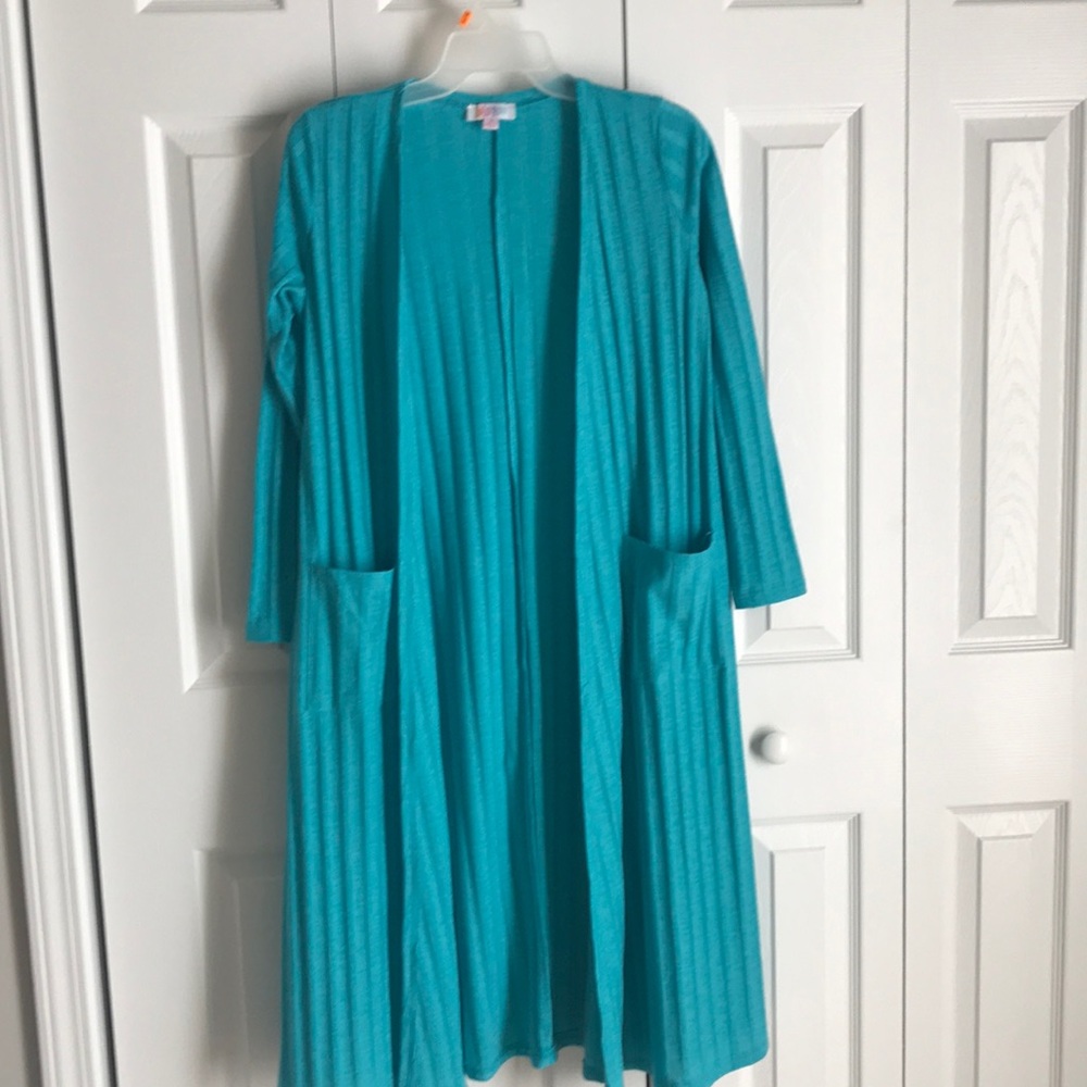 🎉4️⃣ for 2️⃣5️⃣ 
LuLaRoe turquoise long sleeve duster